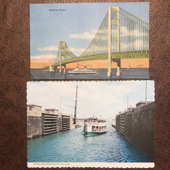 VTG Michigan Ephemera: Postcards, Flyer, Road Map, etc. - Picture 6 of 14